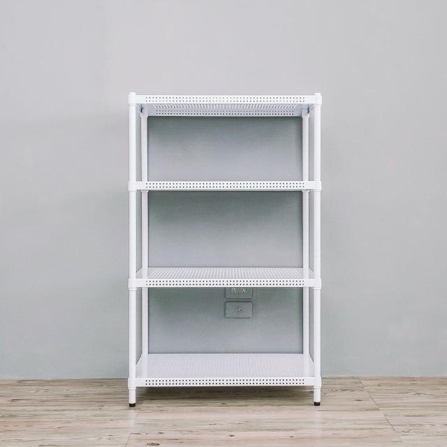 【dayneeds 日需百備】極致美學 75x45x120公分烤漆四層架(沖孔鐵架/收納層架/展示架/層架/鐵架)