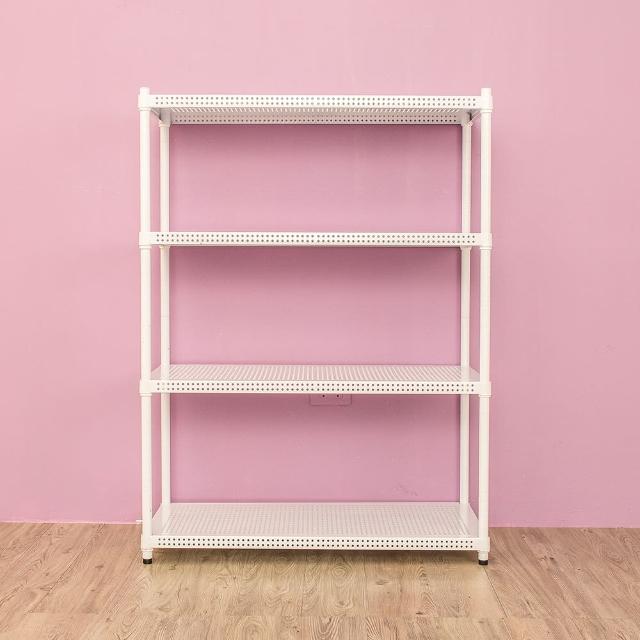 【dayneeds 日需百備】極致美學 90x35x120公分烤漆四層架(沖孔鐵架/收納層架/展示架/層架/鐵架)