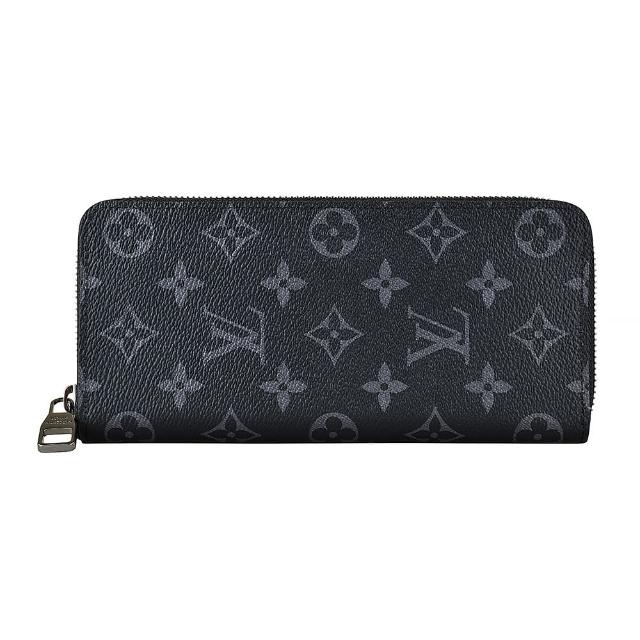 Louis Vuitton 路易威登【Louis Vuitton 路易威登】LV M62295 花紋LOGO帆布14卡拉鍊長夾(黑)