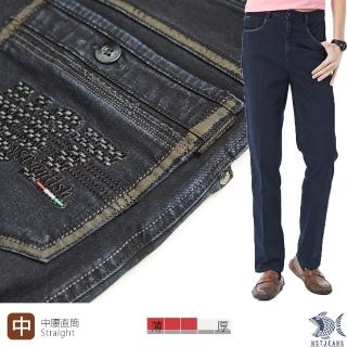 【NST JEANS】造型感UP! 滾邊口袋 輕磅直筒牛仔男褲-中腰直筒(395-66609)