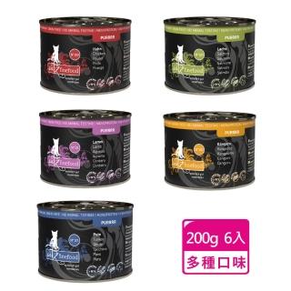 【Catz finefood 德國凱茲】單一純肉低敏系列無穀主食貓罐(6罐組)