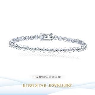 【King Star】圓夢一克拉滿鑽K金鑽石手鍊(獨家贈歐式時尚絲巾)
