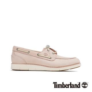 【Timberland】女款嫩膚粉皮革帆船鞋(A1YRNN97)