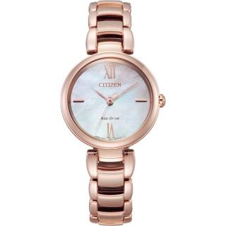 【CITIZEN 星辰】L系列 光動能手鍊女錶-28mm(EM0532-85D)