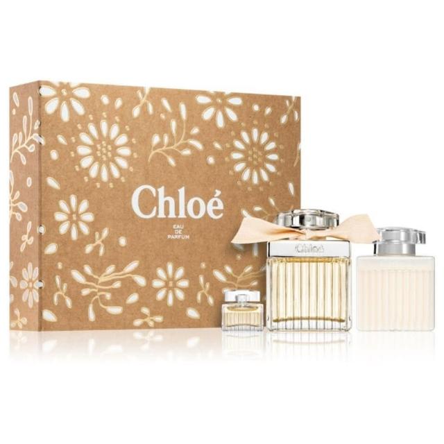 【Chloe’ 蔻依】同名女淡香精3入禮盒(淡香精75ml+淡香精5ml+體乳100ml)