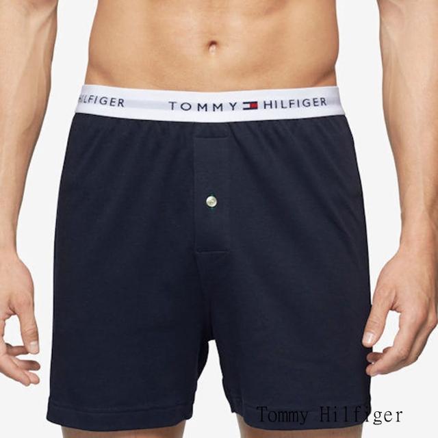 【Tommy Hilfiger】2019男時尚舒適深藍色鈕扣平口內著-網(預購)