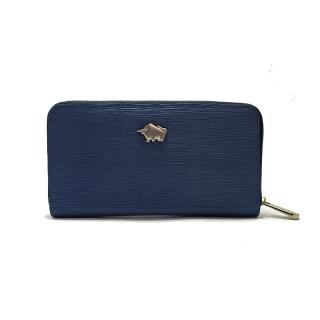 【DRAKA 達卡】內撿時尚系列-橫條紋多功能長夾-藍(44DK1942-526)