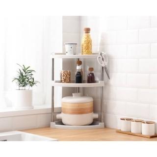 【歐德萊生活工坊】三角不鏽鋼萬用置物架(轉角架 廚房收納 收納架)