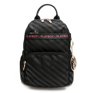 【PLAYBOY】後背包 時尚黑潮系列(黑色)