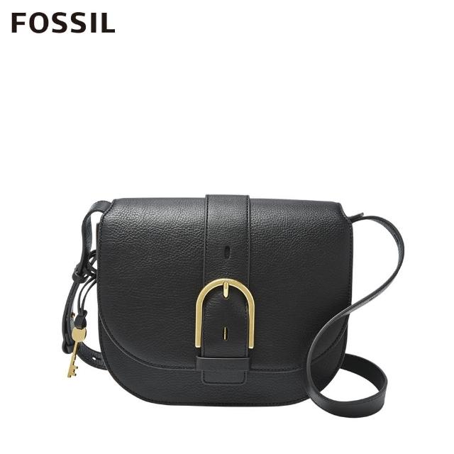 【FOSSIL】Wiley 真皮復古美型側背包-黑色 ZB7957001