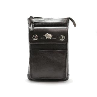 【DRAKA 達卡】匠心獨具系列-斜背腰包/牛皮小方包-雙掀深褐(44DK365-5758)