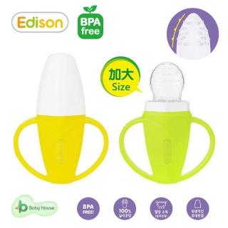 【EDISON 愛迪生】香蕉雙握把加大咬咬樂 6m+(水果棒 果泥 副食品)