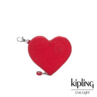 【KIPLING】耀眼炙熱紅心形造型零錢包-HEART S KH POUCH