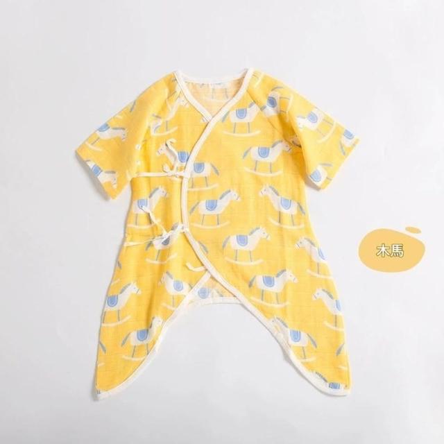 【Baby 童衣】新生兒紗布衣 男寶寶女寶寶純棉紗布蝴蝶衣 初生兒紗布嬰兒哈衣(共６色)