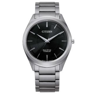 【CITIZEN 星辰】極簡鈦金屬光動能腕錶(BJ6520-82E)