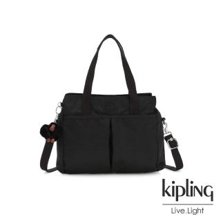 【KIPLING】質感黑大容量手提兩用包-KENZIE