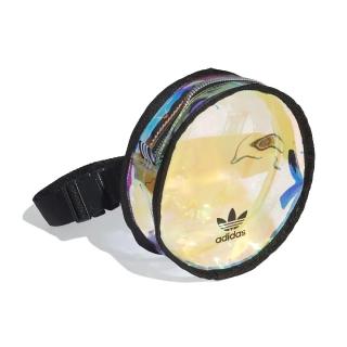 【adidas 愛迪達】腰包 Round Waist Bag 斜背包 男女款 愛迪達 三葉草 炫彩包 穿搭 黑 銀 彩(FM3262)