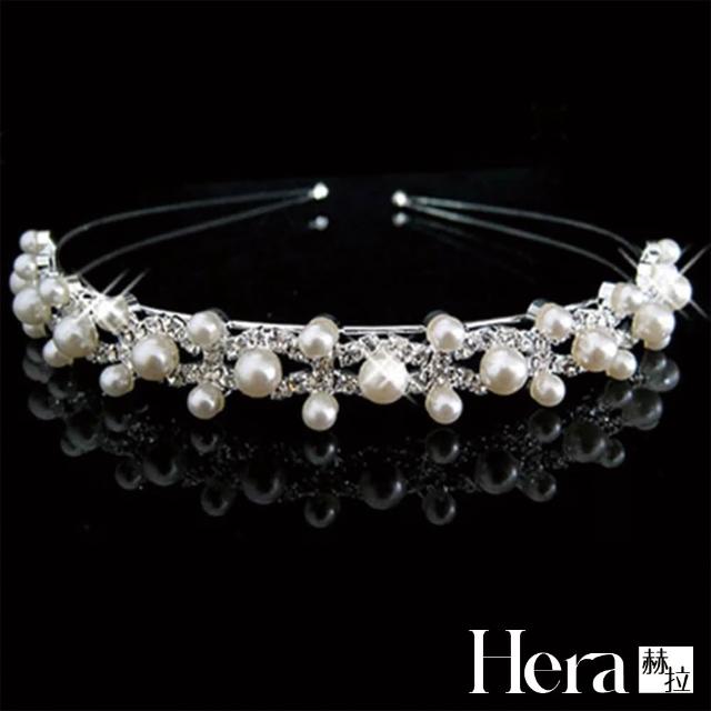 【HERA 赫拉】ll現貨ll甜美新娘韓版時尚水鑽珍珠裝飾髮箍/頭飾(現貨瘋搶中)