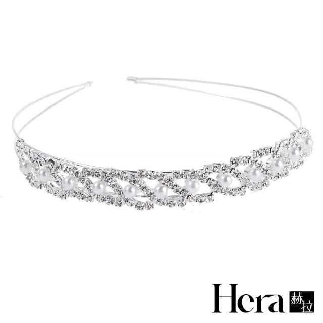 【HERA 赫拉】ll現貨ll甜美新娘韓版時尚水鑽珍珠裝飾髮箍/頭飾(現貨瘋搶中)