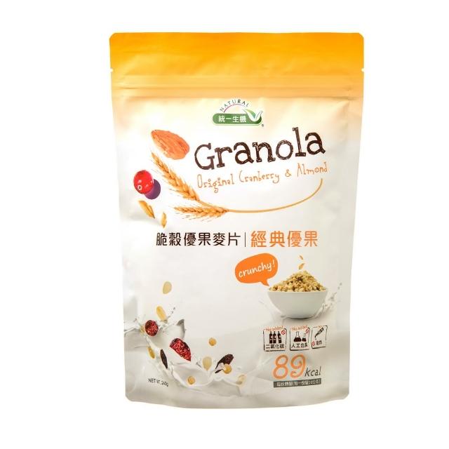 【統一生機】脆榖優果麥片240gx1袋(經典優果/香甜紫藷任選)