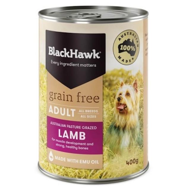 【BlackHawk 黑鷹】黑鷹優選無穀成犬主食罐400g-12入多口味任選(狗主食罐/低敏)