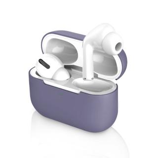 AirPods Pro 無線藍牙耳機充電收納盒矽膠保護殼套- 薰衣草灰