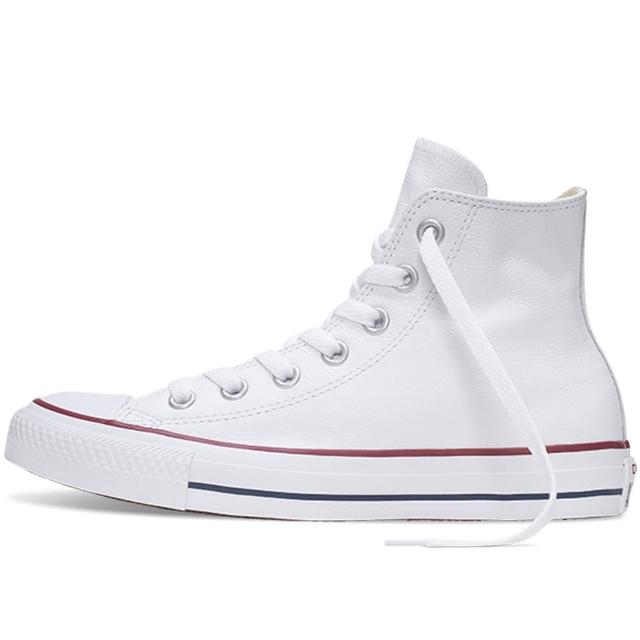 【CONVERSE】CT All Star HI LTHR WHT 男女 情侶 學生 白 荔枝皮革 高筒休閒鞋(132169C)