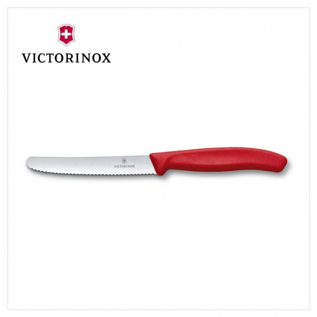 【VICTORINOX 瑞士維氏】蕃茄刀禮盒組含透明刀套