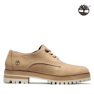 【Timberland】女款淺棕磨砂革大齒牛津鞋(A29YZ919)