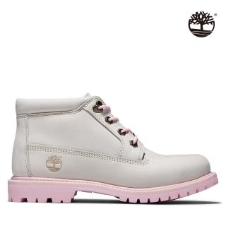【Timberland】女款白色磨砂革 愛心短靴(A28H7143)