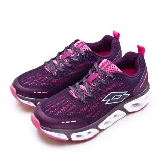 【LOTTO】女 專業風動慢跑鞋 AIR FLOW 4.0系列(紫桃紅 1917)