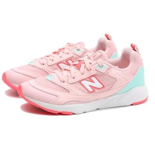 【NEW BALANCE】45X V1 粉紅皮革 網布 小LOGO 魔鬼氈 休閒鞋 中童(YS45XLS1)