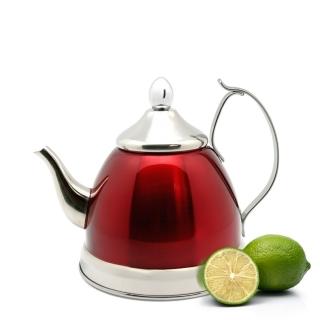 Creative Home NOBILI-TEA 950ml紅色烤漆不鏽鋼附濾網沖茶器 茶壺 水壺