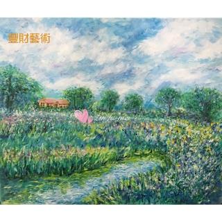 【豐財藝術】Beautiful Countryside 美麗田園 能量真跡油畫(印象派油畫藝術收藏首選)