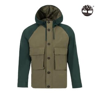 【Timberland】男款深雲杉軍風防水連帽夾克(A29XWAH8)