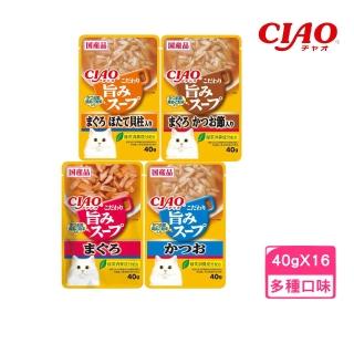 【CIAO】柴魚鮮味餐包 40g*16包組(貓餐包/貓濕糧)