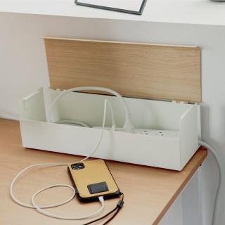 【完美主義】木紋質感集線收納盒/集線盒/收線盒(二色可選)