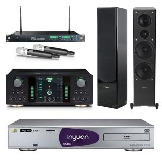 【音圓】4TB伴唱機+擴大機+無線麥克風+喇叭(S-2001 N2-120+FNSD NO-1+ACT-869 PRO+PF-28R)