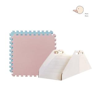 【Pato.Pato】嬰幼兒地墊2包12片+二代mumutoto創意塗鴉親子溜滑梯／60x60x2cm雙色／四款任選(附贈24條邊條)