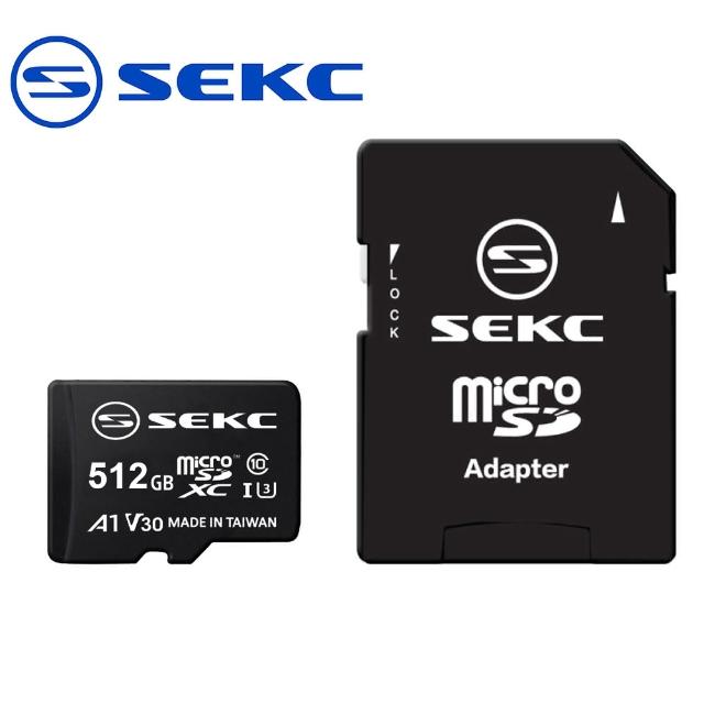 【SEKC】512GB MicroSDXC U3 V30 A1 記憶卡-附轉卡