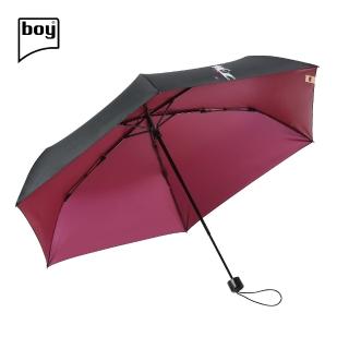 【boy】全遮光三折彩膠防曬晴雨手動傘_傲嬌貓(防曬傘 彩膠 晴雨傘)