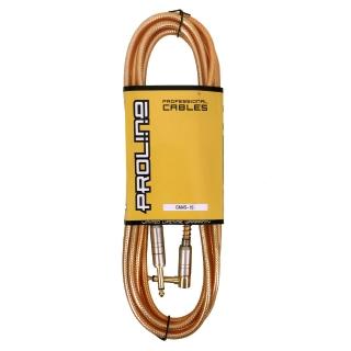 【JYC Music】嚴選PRO LINE編織亮彩紋低雜訊導線-金色/4.5米/低雜訊/高傳導L接頭(金色導線)