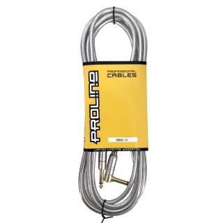 【JYC Music】嚴選PRO LINE編織亮彩紋低雜訊導線-銀色/4.5米/低雜訊/高傳導L接頭(銀色導線)