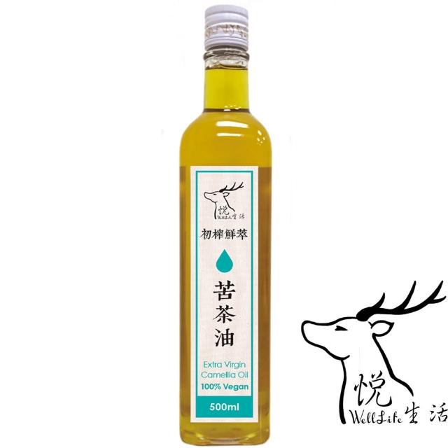 【悅生活】嘉義梅山三道過濾冷壓苦茶油王 Om9 83% 500ml/瓶(伴手禮 維持消化道機能 調整體質)