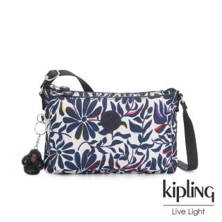 【KIPLING】舞動炫彩點綴花卉雙內袋斜背小包-MIKAELA