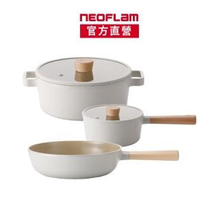 【NEOFLAM】FIKA鑄造不沾鍋三鍋組(IH、電磁爐適用)