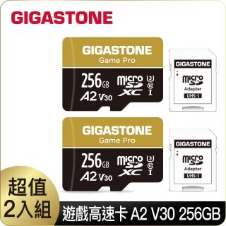 【Gigastone 立達國際】256GB micro SDXC UHS-Ⅰ U3 記憶卡超值2入組(256G A2V30 高速記憶卡)