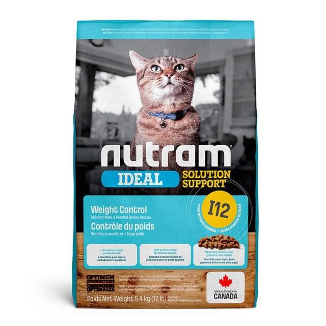 【Nutram 紐頓】I12/I17/I19無穀專業理想系列貓飼料 5.4kg/12lb(體重管理/化毛/三效強化、貓糧)