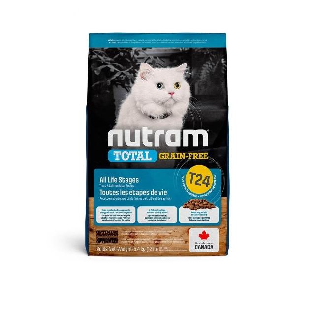 【Nutram紐頓】T22/T24無穀全能系列貓飼料5.4kg/12lb(火雞/鮭魚、貓糧)