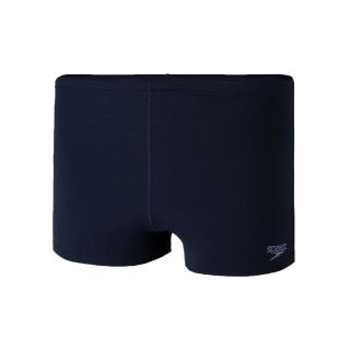 【SPEEDO】男運動四角泳褲-游泳 戲水 海邊 平口泳褲 ENDURANCE+ 丈青(SD812507D740)